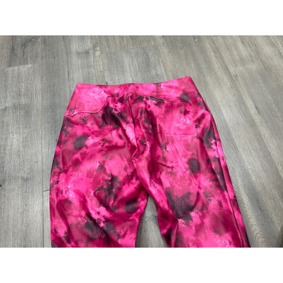 I.AM.GIA Womens Pantea Pink Buckle Faux Leather Pants Tie Dye Flare Leg Size S - Picture 11 of 11